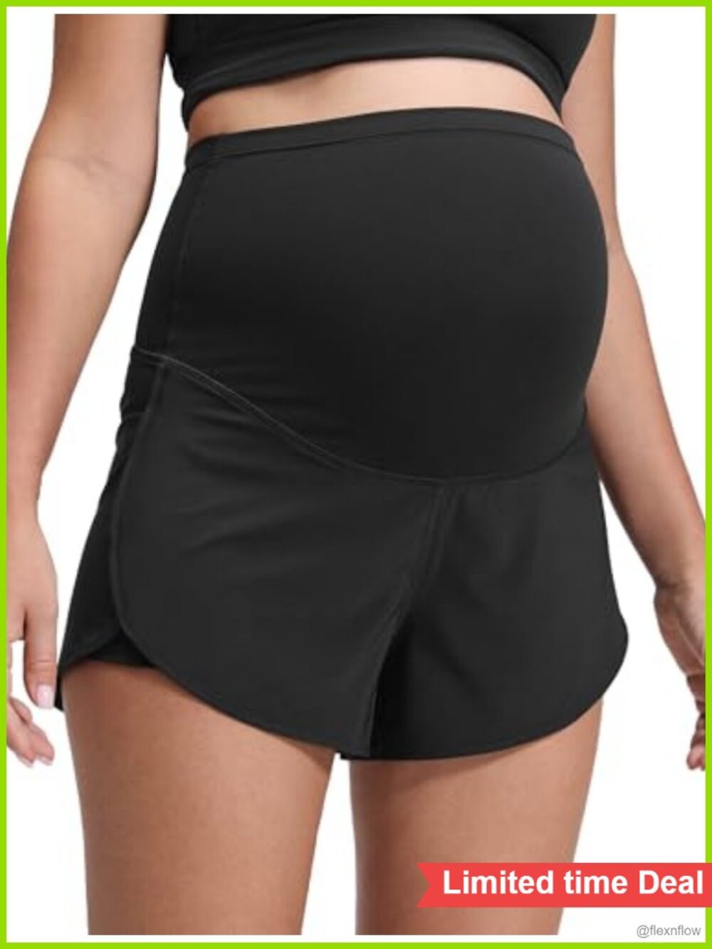 Maternity Dolphin Workout Shorts 3" High Rise Quick Dry Yoga Running